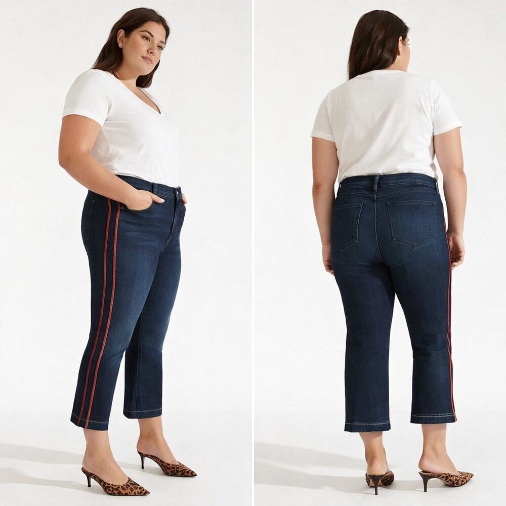 Veronica Beard Carolyn High Rise Baby Boot Jeans Plus size 24